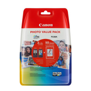 Multipack of Canon Inkjet 540XL and CL 541XL and Photo Paper 5222B013