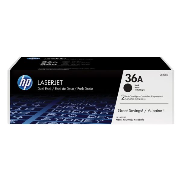 Toner HP LaserJet P1505 Black Dual Pack 4K CB436AD