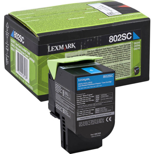 Toner Lexmark 80C2SC0 Cyan SC 2k 80C2SC0