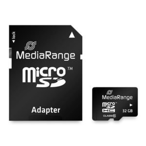 mediarange micro sdhc class 10 with sd adaptor 32 gb high capacity mr959