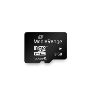 mediarange micro sdhc class 10 with sd adaptor 8 gb high capacity mr957