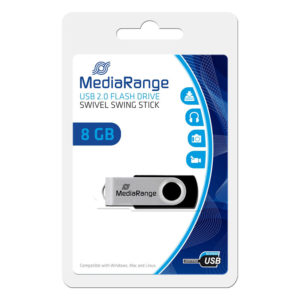 mediarange usb 20 flash drive 8gb blacksilver