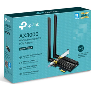 TP Link Archer v1 Ασύρματη Κάρτα Δικτύου Wi Fi 6 3000Mbps PCI e ARCHER TX50E