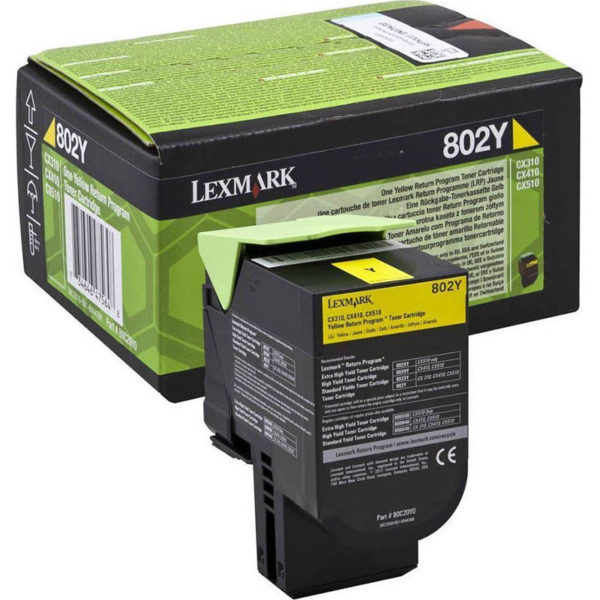 Toner Lexmark 802Y Yellow 1k 80C20Y0