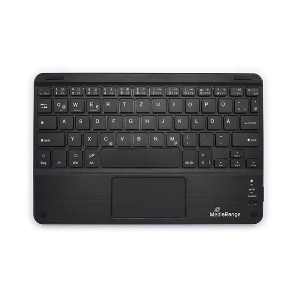mediarange compact sized bluetooth keyboard with 78 ultraflat keys and touchpad black mros130 gr mros130 gr